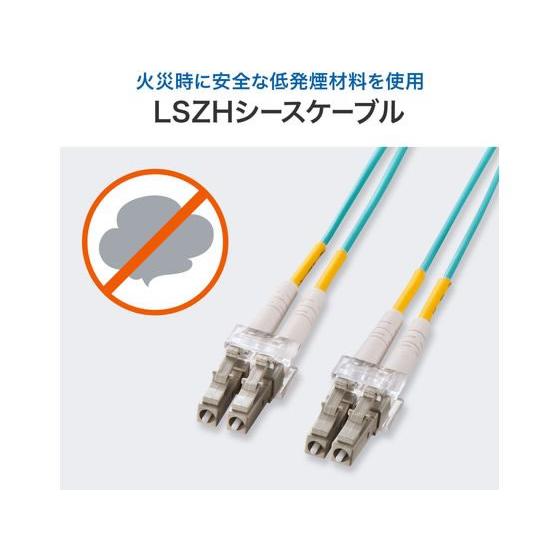 【お取り寄せ】サンワサプライ メガネ型光ファイバケーブル アクア15m HKB-OM3LCLC-15N ネットワーク機器 パソコン 家電_6