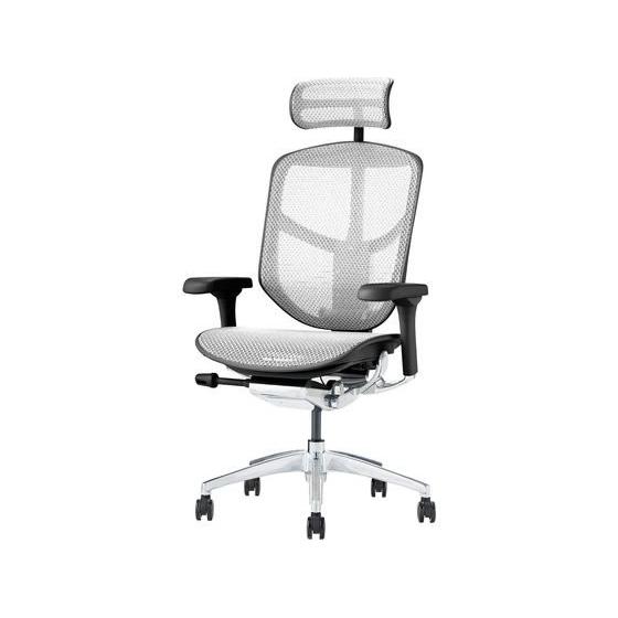 【メーカー直送】Ergohuman エルゴヒューマン エンジョイ2 ハイタイプ ホワイト 389593【代引不可】【お客様組立】肘付き 可動肘タイプ メッシュチェアの画像