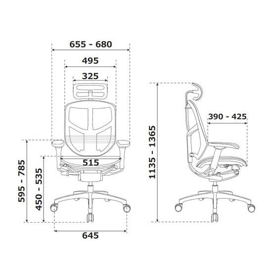 【メーカー直送】Ergohuman エルゴヒューマン エンジョイ2 ハイタイプ レッド 389594【代引不可】【お客様組立】肘付き 可動肘タイプ メッシュチェアの画像