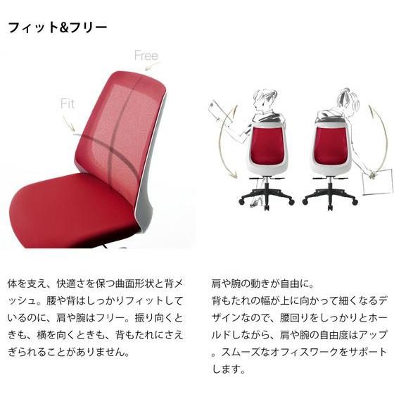 【メーカー直送】イトーキ ノナチェア 肘なし ナイロンキャスター BK NV【代引不可】肘なし メッシュチェア オフィスチェア オフィス家具の画像