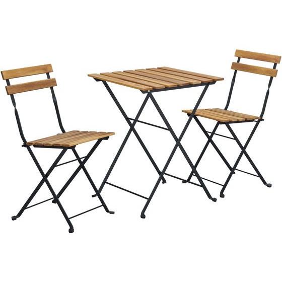 【メーカー直送】アイリスオーヤマ アカシア製ガーデンファニチャー 3点セット GFA-550【代引不可】【お客様組立】チェア ベンチ ガーデンファニチャー 屋外家具 | 