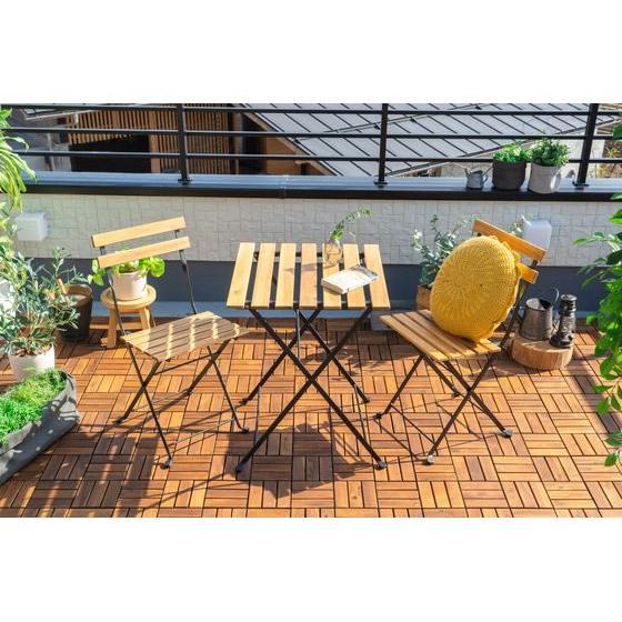 【メーカー直送】アイリスオーヤマ アカシア製ガーデンファニチャー 3点セット GFA-550【代引不可】【お客様組立】チェア ベンチ ガーデンファニチャー 屋外家具 |  | 04