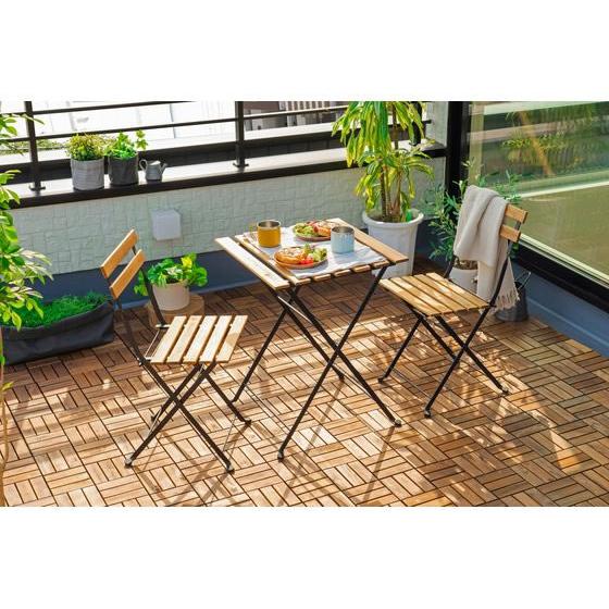 【メーカー直送】アイリスオーヤマ アカシア製ガーデンファニチャー 3点セット GFA-550【代引不可】【お客様組立】チェア ベンチ ガーデンファニチャー 屋外家具 |  | 05