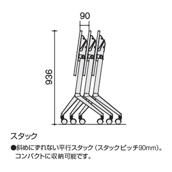 【メーカー直送】コクヨ リーフラインS グループ ブラウン 脚黒 W650×D450【代引不可】フラップテーブル 折りたたみテーブル 長机 会議用テーブル オフィス家具_2