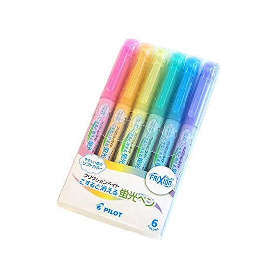 PILOT FRIXION LIGHT 6色セット Pilot Frixion Natural Color Erasable Highlighters | Kawaii