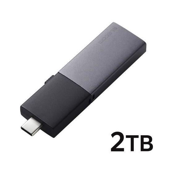 エレコム 外付SSD 2TB Type-C&A ブラック ESD-EWC2000GBK ＳＳＤ 外付けドライブ ＵＳＢメモリ パソコン 家電の画像