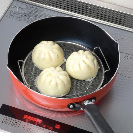 【お取り寄せ】パール金属 油切りもできるフライパンスチーマー HB-6764 アルミバット ボウル ザル バット 厨房 キッチン |  | 03