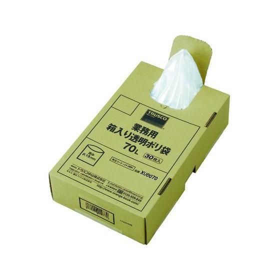 【お取り寄せ】TRUSCO 御勤め用ポリ袋澄み切った・箱0.15×70L30枚 半澄み切った印字機 ゴミ袋 紙くずかご 洗い濯ぎ
