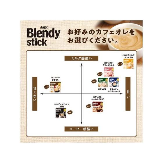 AGF ブレンディ スティック カフェオレ カロリーハーフ27本 75010 カフェオレ カプチーノ インスタント飲料 紅茶 ココア ミックス｜cocodecow｜03