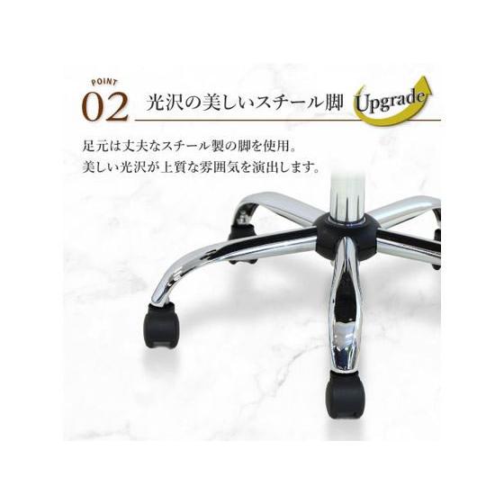 【メーカー直送】Netforce キュー オフィスチェア レザー 肘付き アイボリー【代引不可】【お客様組立】肘付き 固定肘タイプ レザーチェア オフィスチェア_3