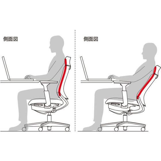 チェア ミトラ2 L型肘 ランバー付 【AKRNITROWHITE】 ソフトテラコッタ ポリウレタン巻き【代引不可】【組立・設置・送料無料】