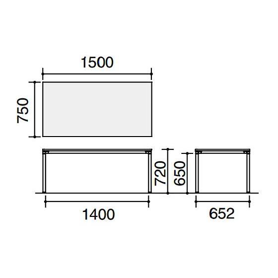 日本オーダー 【メーカー直送】コクヨ/ジュート ラウンドエッジ シルバー丸脚 1500×D750 ホワイト【代引不可】【組立・設置・送料無料】 ミーティング用テーブル ミーティン