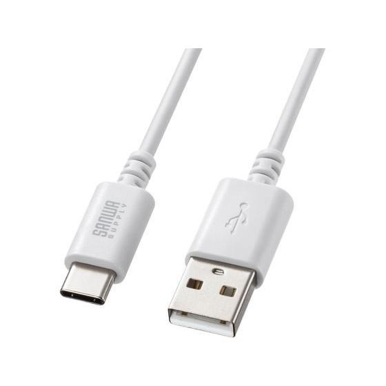 【お取り寄せ】サンワサプライ USB 2.0 Type-Cケーブル(1m・ホワイト) KU-CA10W ＵＳＢケーブル C to A ケーブル 電源タップ 配線パーツ 家電 | SANWA SUPPLY