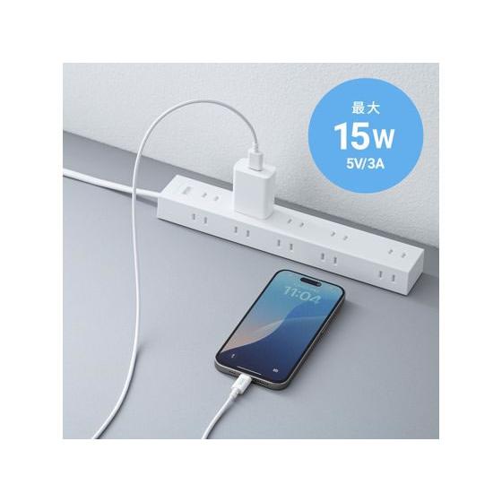 【お取り寄せ】サンワサプライ USB 2.0 Type-Cケーブル(1m・ホワイト) KU-CA10W ＵＳＢケーブル C to A ケーブル 電源タップ 配線パーツ 家電 | SANWA SUPPLY | 01