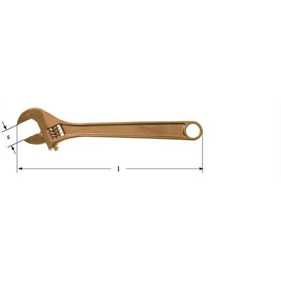 【お取り寄せ】Ampcoスイス 防爆モンキーレンチ 250mm AT0250B レンチ スパナ 防爆 絶縁工具 作業用品 工具