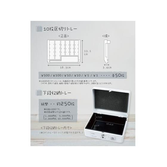 カール事務器 キャッシュボックス A6サイズ ホワイト CB-8250-W 手提 