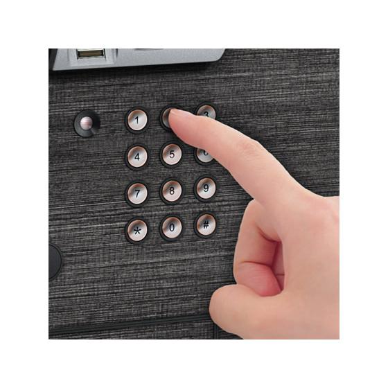 【メーカー直送】エーコー 指紋テンキー式耐火金庫 D-FACE 19.5L ブラック DFS2-FE【代引不可】【組立・設置・送料無料】指紋認証式 小型 家庭用耐火金庫_2