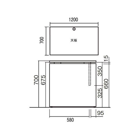 【メーカー直送】Garage デスクAF 長方形タイプ W1200×D700×H700 白【代引不可】【お客様組立】平机 木製デスク ワゴン オフィスデスク 事務机 オフィス家具の画像