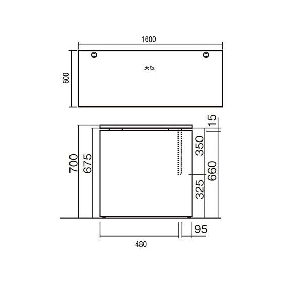 【メーカー直送】Garage デスクAF 長方形タイプ W1800×D600×H700 白【代引不可】【お客様組立】平机 木製デスク ワゴン オフィスデスク 事務机 オフィス家具の画像
