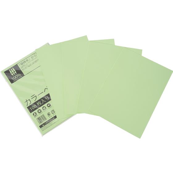 APPJ カラーコピー用紙 A4 グリーン 1冊(100枚) CPG101 Ａ４ グリーン系 緑 カラーコピー用紙｜cocodecow｜02