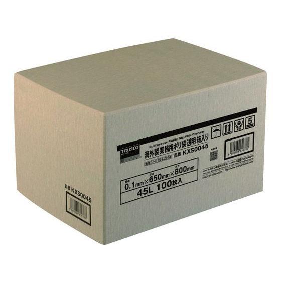【お取り寄せ】TRUSCO 御役目用ポリ袋 澄み切った・箱入 0.1×45L 100枚入 澄み切った手あい ゴミ袋 紙くずかご 洗い濯ぎ 掃除用具-キッチン、日用品、文具-ゴミ袋、ポリ袋、レジ袋