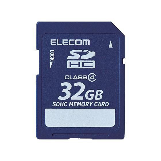 エレコム SDHCカード Class4 データ復旧サービス付 32GB  ＳＤカード ＳＤＨＣカード 記録メディア テープ｜cocodecow