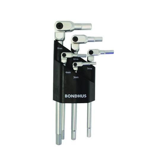 【お取り寄せ】ボンダス HEX PRO ピボットヘッド六角レンチセット 5本組 3-8mm HP5-1C-25R | BONDHUS