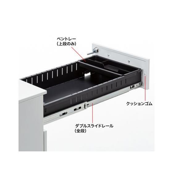 【メーカー直送】サンワサプライ キャビネット W300×D534×H600 ホワイト SNW-107W【代引不可】 スチール収納｜cocodecow｜10