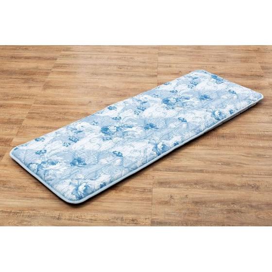 【メーカー直送】ファミリー・ライフ ボリュームごろ寝長座布団 ブルー a3323120【代引不可】座布団 クッション 寝具 | 