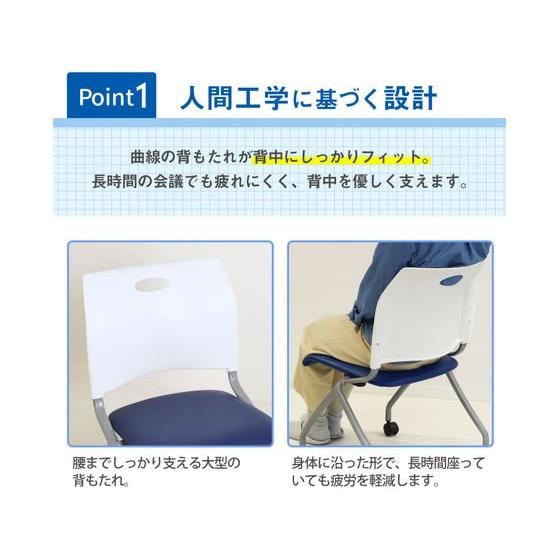 【メーカー直送】Netforce Rapネスティングチェア 完成品 グリーン Rap-NC-FW-WHGN【代引不可】ネスティング 平行スタッキングチェアの画像