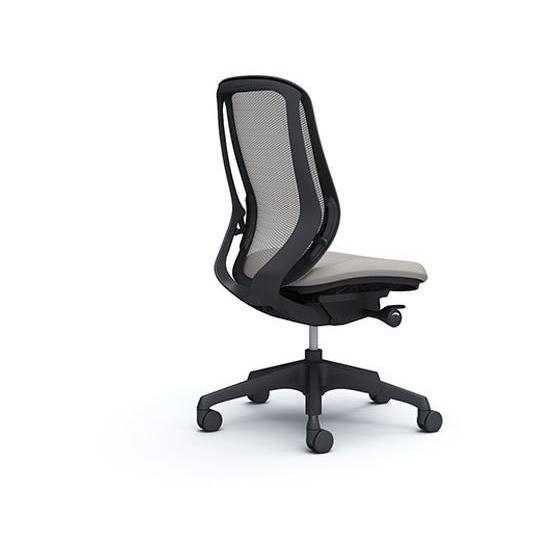 人気買付 オカムラ/シルフィー 肘なし ハイバック ライトグレー/C635XR