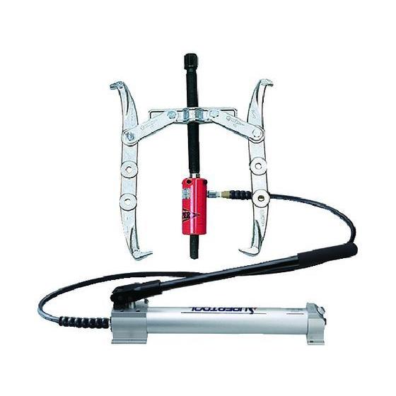 スーパー 2本爪油圧プーラセット(油圧ポンプHP500AN・ホースHH2N・シリンダGPC1012)最大使用外径:300 GLP12