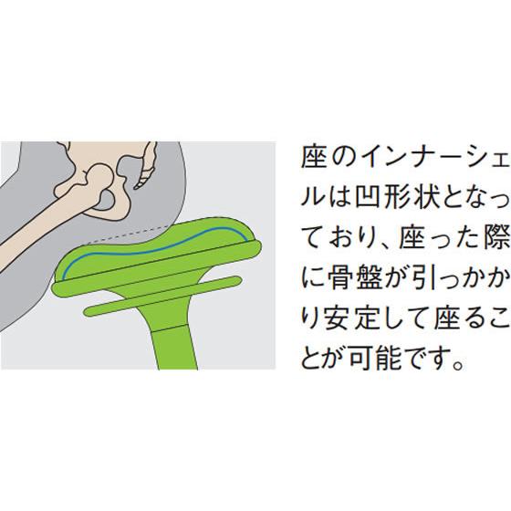 【メーカー直送】オカムラ ピルエット スイング脚タイプ ホワイトシェル レッド【代引不可】【お客様組立】固定脚スツール 丸椅子 スツール オフィスチェア_5