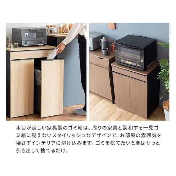 【メーカー直送】宮武製作所 分別ドロワーダストボックス NotTナチュラル DB-F2200【代引不可】【お客様組立】デザインタイプ ゴミ箱 ゴミ袋 清掃_3