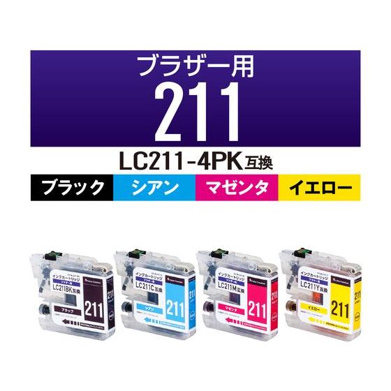 【お取り寄せ】エレコム CCカートリッジセット LC211-4PK対応 CC-BLC211-4PK｜cocodecow｜02