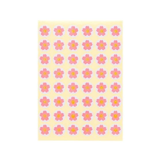 OKINA オキナ パリオシール 花マーク さくら 48片×5枚 PS1150 カラー