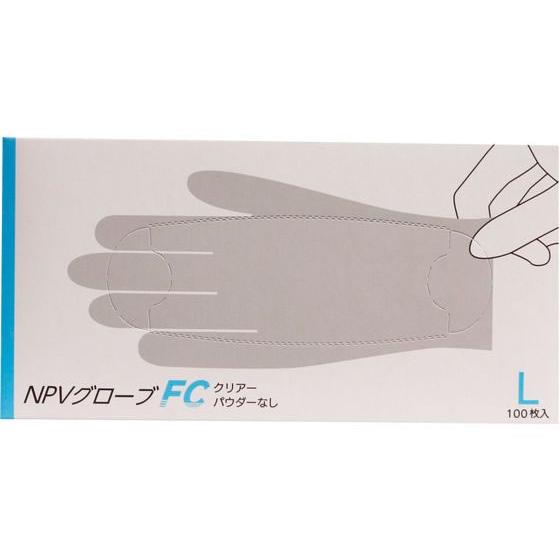 ファーストレイト NPVグローブ FC クリア Lサイズ 100枚 FR-6693