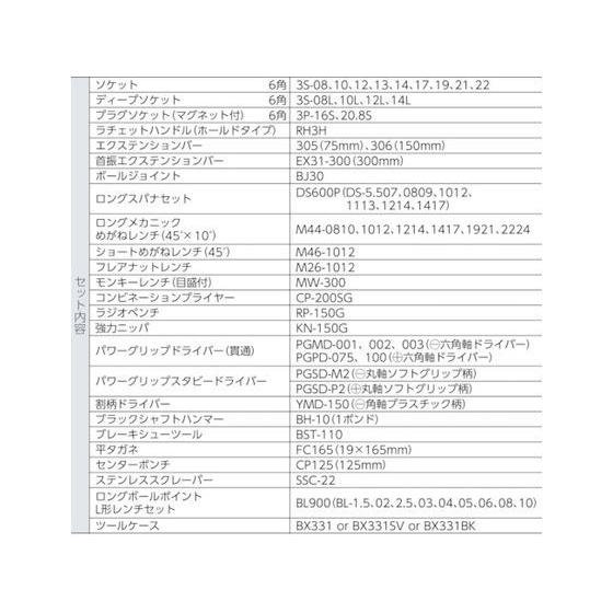 【お取り寄せ】TONE ツールセット 差込角9.5mm 61点セット TSA3331BKTONE ツールセット 差込角9.5mm 61点セット TSA3331BK 工具セット 作業工具 作業工具 作業｜cocodecow｜05