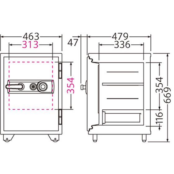 【メーカー直送】エーコー ダイヤル式+シリンダー式 小型耐火金庫 51L BSD-X【代引不可】【組立・設置・送料無料】鍵 シリンダー式 中型耐火金庫 耐火金庫_1