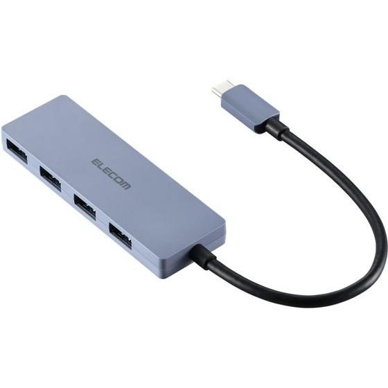 【お取り寄せ】エレコム USBハブ USB3.2 15cm ネイビー U3HC-H040NV ＵＳＢハブ ドッキングステーション ＰＣ周辺機器 パソコン 家電 | ELECOM