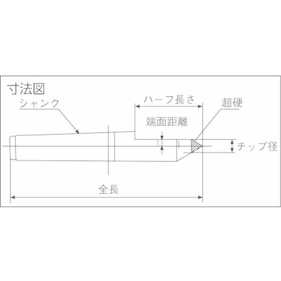【お取り寄せ】TRUSCO 超硬付ハーフセンター MT4 3.5mm THSP-4-1435 ツーリング 切削工具 作業用品 工具_3