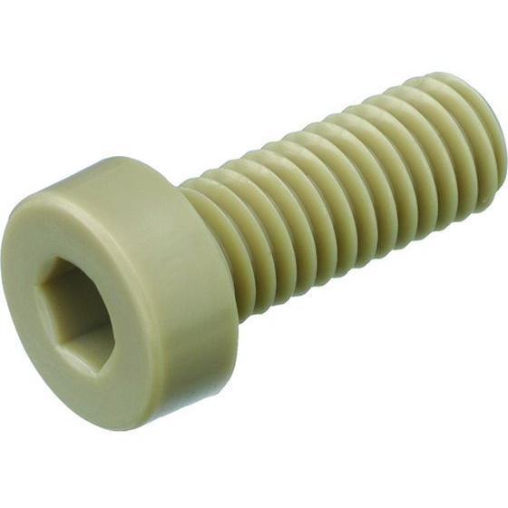 TRUSCO ポリエーテルエーテルケトン 六角穴付低頭ボルト M5×10 50本入 BPEEK-LCM5X10 ボルト 素材 ねじ 釘 作業 工具