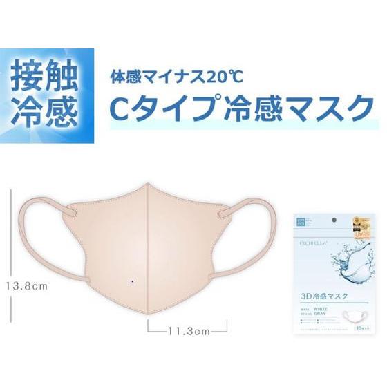 CICIBELLA La Bella CICIBELLA 3D冷感マスク オールドレース 30枚入