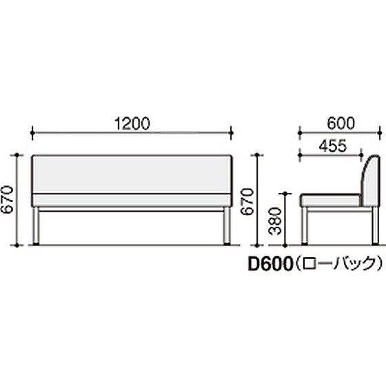 【メーカー直送】コクヨ 150アームレスチェアー 丸メッキ脚 ローバック W1200 ブラック【代引不可】【組立・設置・送料無料】｜cocodecow｜04