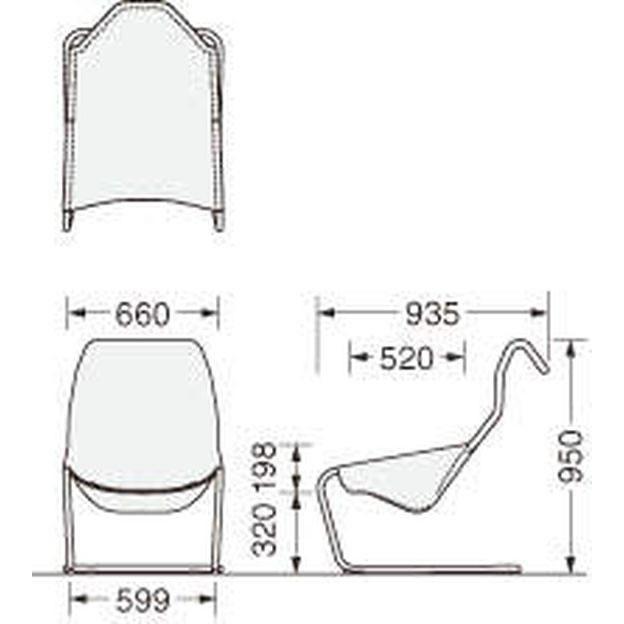 【メーカー直送】ライオン事務器 ラウンジ用チェアー ランティス グレージュ LG-600S-M【代引不可】【お客様組立】固定脚 カフェ ラウンジチェア_1