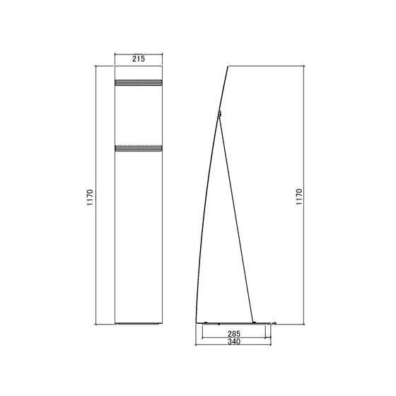 【メーカー直送】アール・エフ・ヤマカワ インフォメーションボード ブラック RFIB-001BK【代引不可】【お客様組立】案内板 パンフレットスタンド エントランス_1