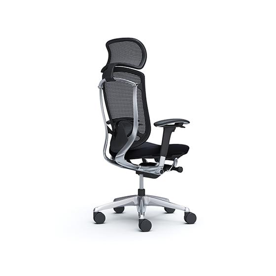 【メーカー直送】オカムラ コンテッサ2 ヘッドレスト付 座クッション ブラック CC87BS FPC1【代引不可】【組立・設置・送料無料】肘付き 可動肘タイプの画像