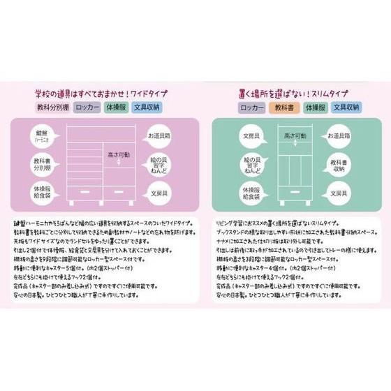【メーカー直送】ニーズ ランドセルラック ワイド WH RR-02W【代引不可】学童 教材 学童文具 文具の画像