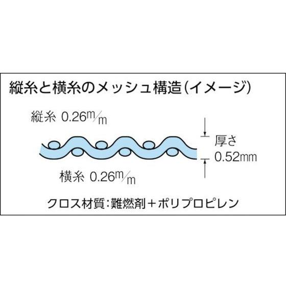 【お取り寄せ】TRUSCO ストロングメッシュシート 1.8m×3.6m グリーン GM-1836GN メッシュシート 現場 安全 作業｜cocodecow｜03