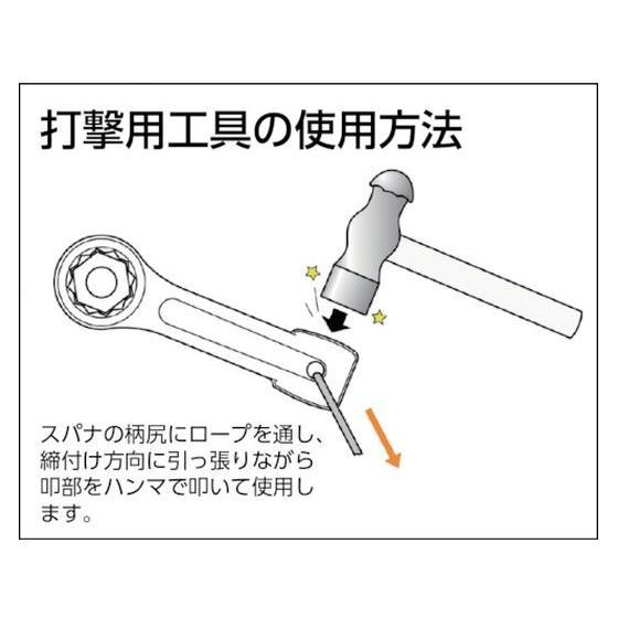 【お取り寄せ】ASH 打撃めがねレンチ115mm DR0115ASH 打撃めがねレンチ115mm DR0115 めがねレンチ スパナ プーラー 作業 工具｜cocodecow｜02